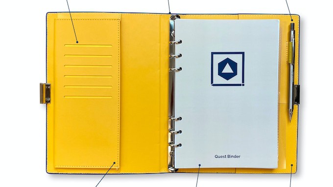 Quest Journal vypadá na sympaticky moderní zápisník pro vaši D&D kampaň