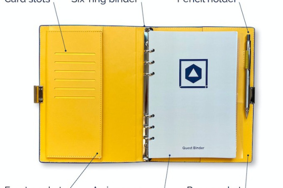 Quest Journal vypadá na sympaticky moderní zápisník pro vaši D&D kampaň