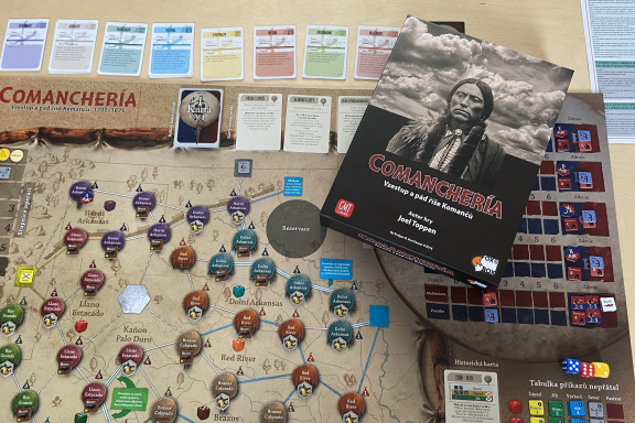 Comanchería: Vzestup a pád říše Komančů – recenze mohutné tematické deskovky pro jednoho hráče