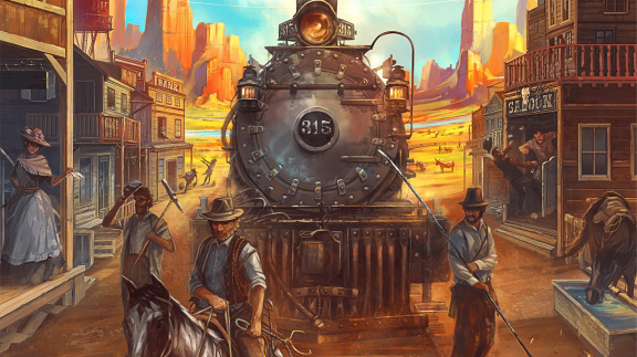 Ve vláčkovém flip & write Pioneer Rails si zahrajete poker na Divokém západě