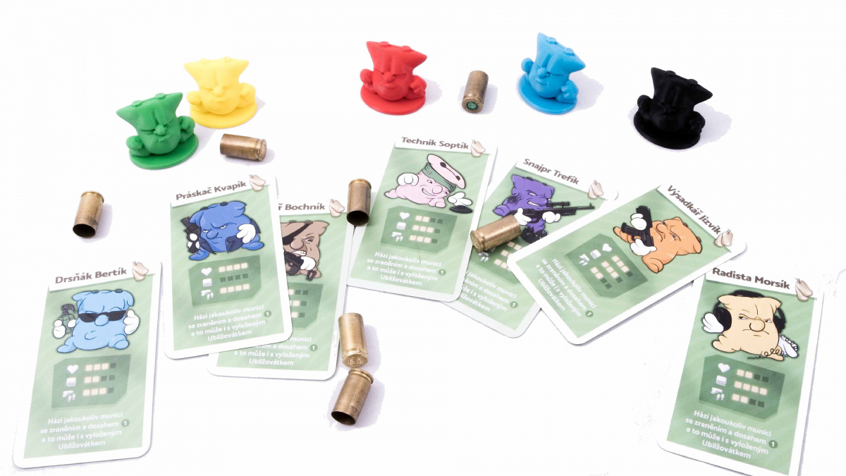 Vyšla nová desková hra Bulánci: Odpočívej v pokojíčku. Polštářové balení obsahuje skutečné patrony