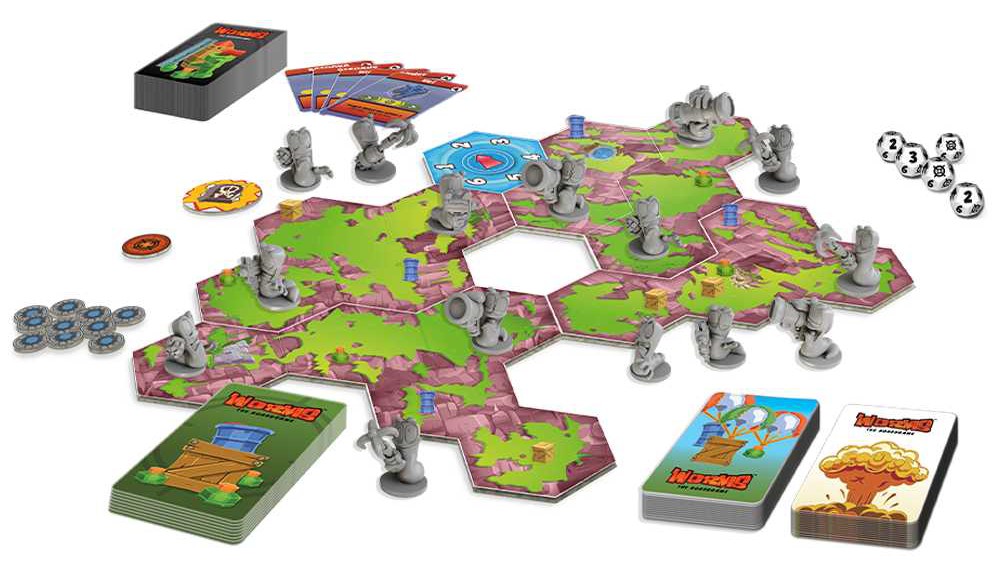 Po zuby ozbrojení červíci v deskoherní adaptaci série Worms dobývají Kickstarter