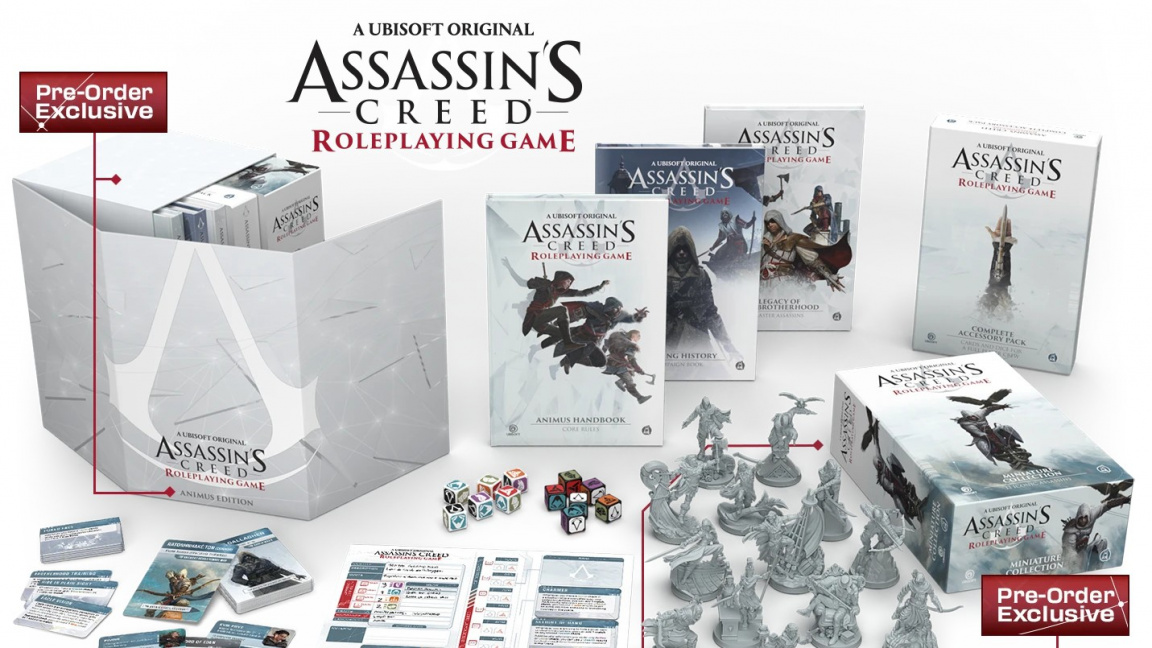Skvěle vypadající stolní RPG podle Assassin's Creed spouští předobjednávky