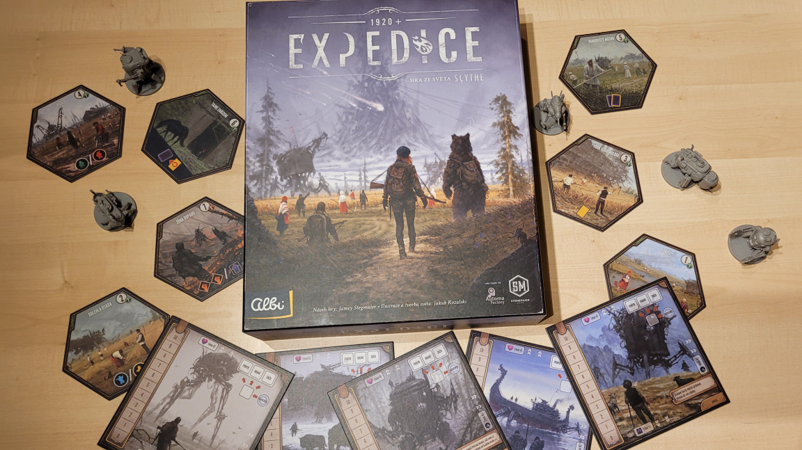 Expedice – recenze nové hry ve světě deskovky Scythe