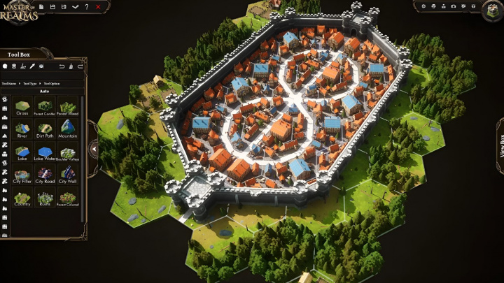 V programu Master of Realms vytvoříte snadno nádherné mapy pro RPG. Můžete je vytisknout na papír nebo ve 3D