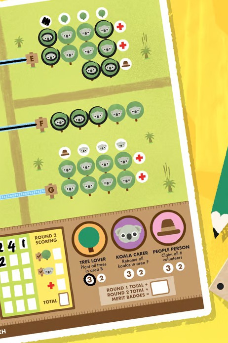 Zachraňte šedivé medvídky v zakreslovačce Koala Rescue Club od autora Sushi Go!