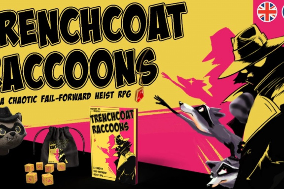 Mývalové-zločinci hlavním lákadlem stolního RPG Trenchcoat Raccoons