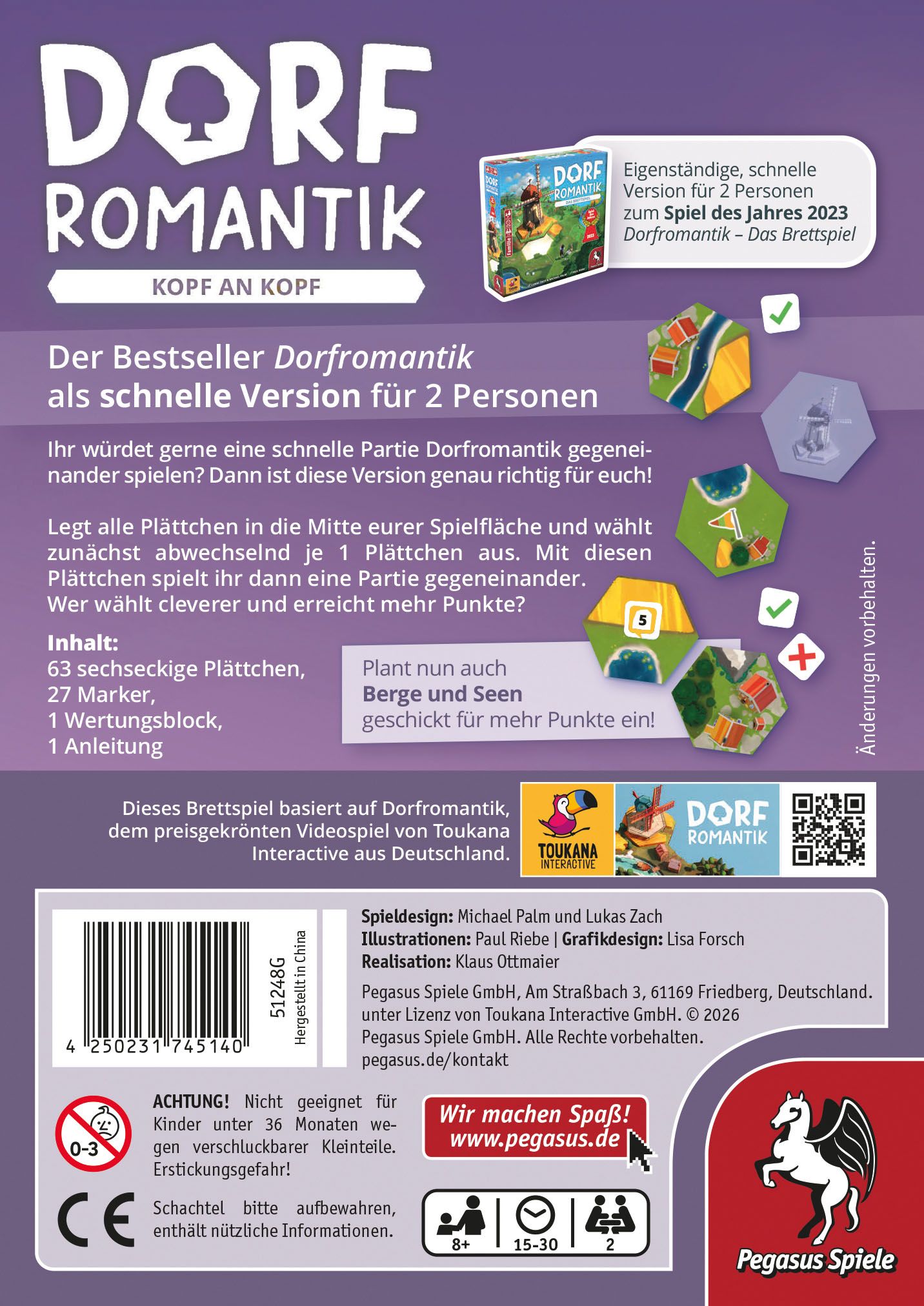 Dorfromantik: Kopf an Kopf
