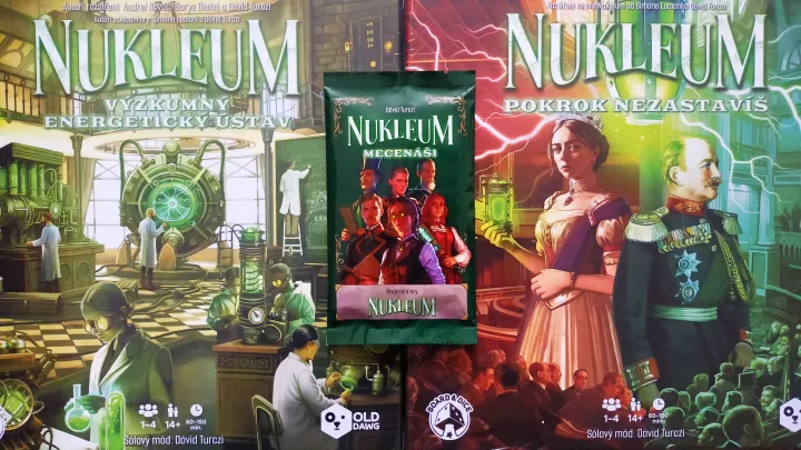 Nukleum – recenze tří rozšíření Pokrok nezastavíš, Mecenáši a Výzkumný energetický ústav