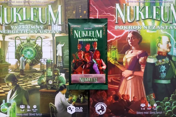 Nukleum – recenze tří rozšíření Pokrok nezastavíš, Mecenáši a Výzkumný energetický ústav