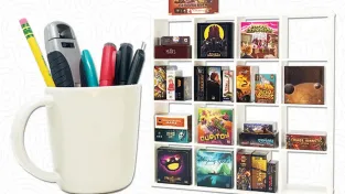 Už žádný další kallax. Shelfy nabízí kolekci milovaných deskovek v miniaturních krabičkách