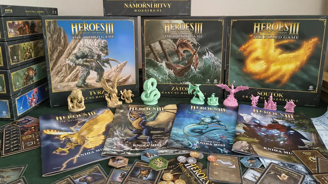 Heroes of Might and Magic III: The Board Game – recenze dalších čtyř rozšíření Tvrz, Soutok, Zátoka a Námořní bitvy